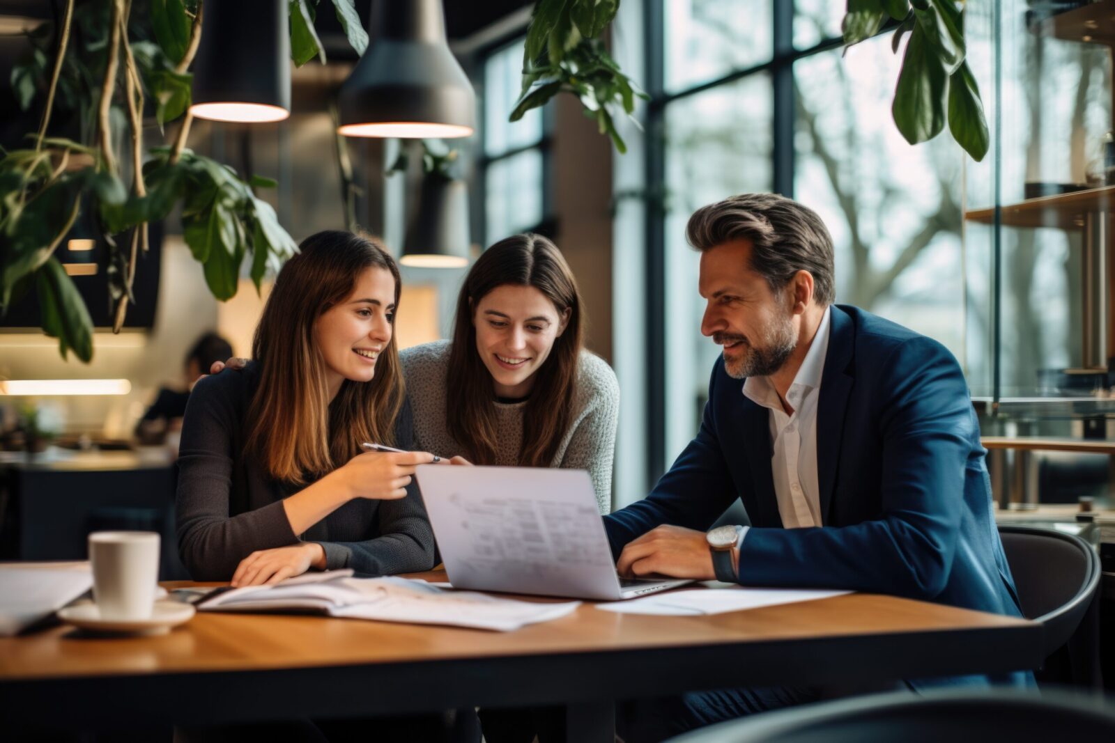 A financial planner assisting a young couple in budgeting for th